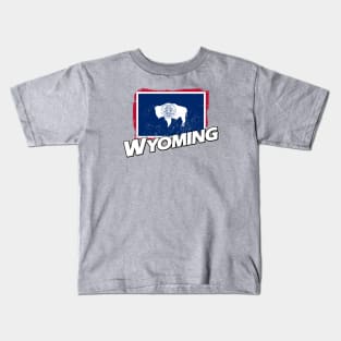 Wyoming flag Kids T-Shirt